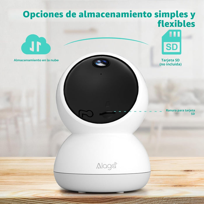 Alaga Cámara para interiores, cámara de seguridad HD 3K para interiores