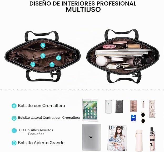 LOVEVOOK Carteras y bolsos de mano para mujer de moda