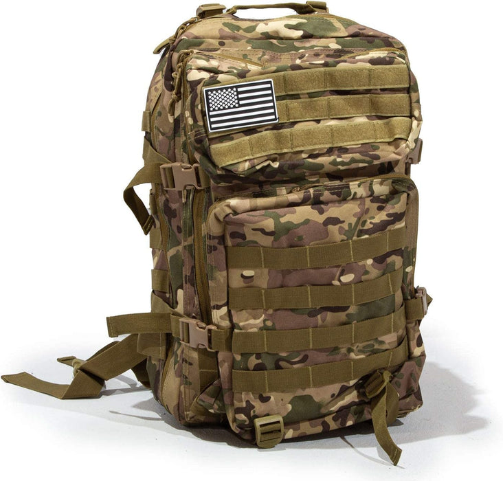 Mochila Táctica de 45L Impermeable de Gran Capacidad con Múltiples Bolsillos, Correas Ajustables