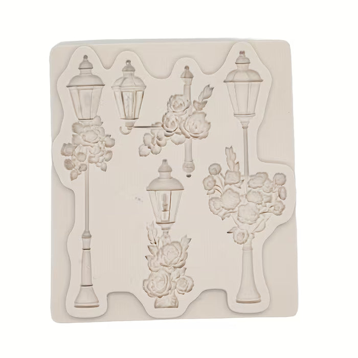 1pc moldes de silicona para decoración de arcilla de lámpara de calle creativa