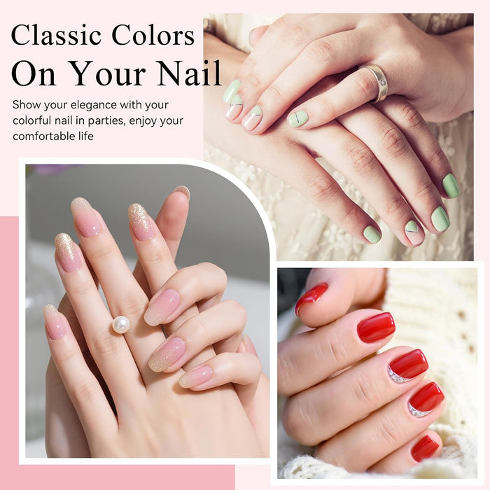 Phoenixy Juego de 30 esmaltes de uñas de gel, 25 colores