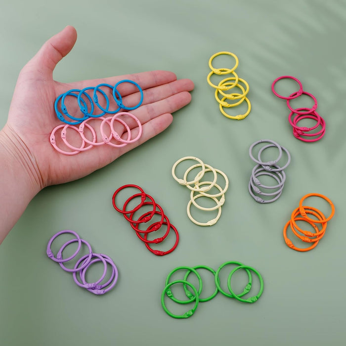 Antner 50 anillos metálicos para carpeta de hojas sueltas de 1 1/5 pulgadas