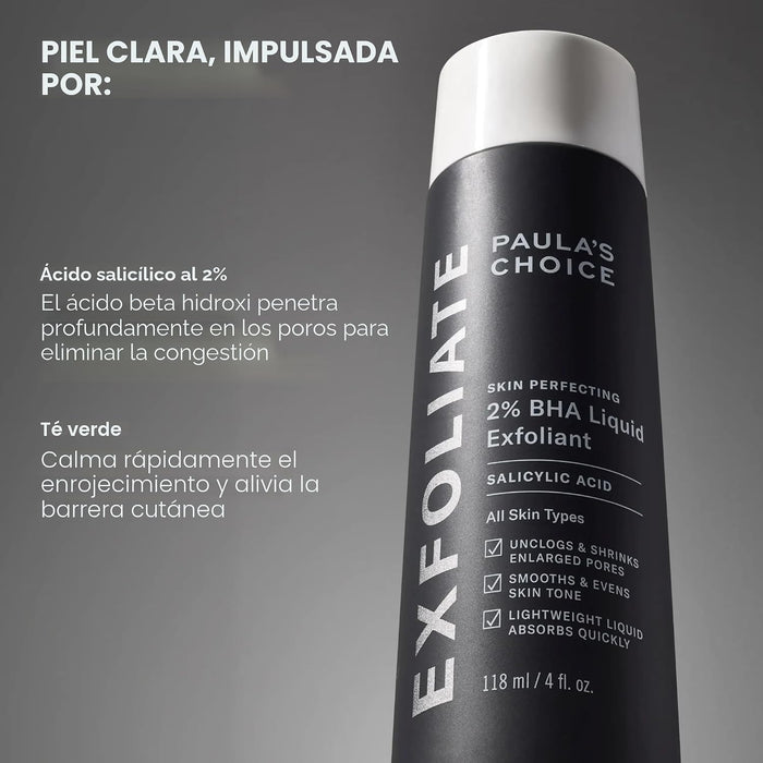 Paula's Choice Exfoliante líquido con 2 % de BHA para perfeccionar la piel