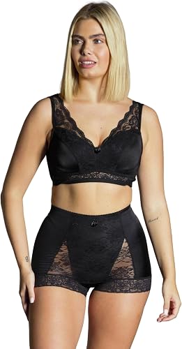 Braguita de encaje con control estilo pin-up para mujer