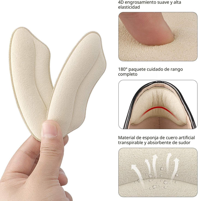 Almohadillas de talón para zapatos holgados, de agarre para talones relleno para mejorar el ajuste