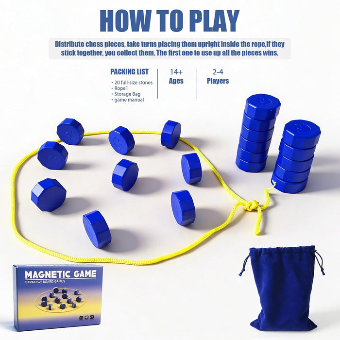 Juego de imán con imán de cuerda juego de ajedrez divertido