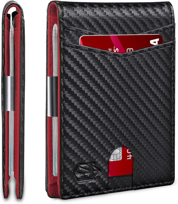 Zitahli - Carteras delgadas con clip para dinero para hombre