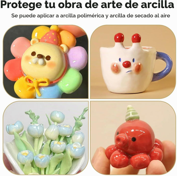 Barniz de arcilla de secado al aire Nicpro, sellador de esmalte de arcilla de secado al aire para cerámica