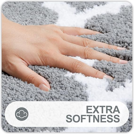 OLANLY Alfombras de baño de 24x16 pulgadas, alfombras de microfibra suaves y absorbentes