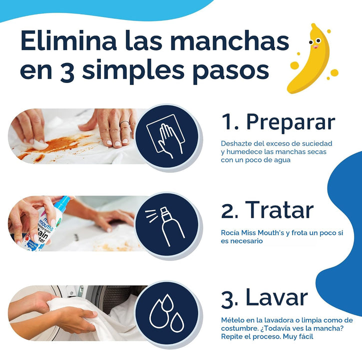 Miss Mouth's Messy Eater Spray para tratar manchas – Removedor de manchas