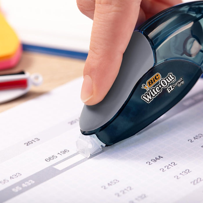 BIC Wite-Out Brand Cinta Correctora EZ Correct Grip, 19.8 Pies, Paquete de 2 Unidades