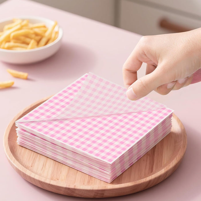 100 piezas de hojas de papel encerado para deli, de 7x7 pulgadas