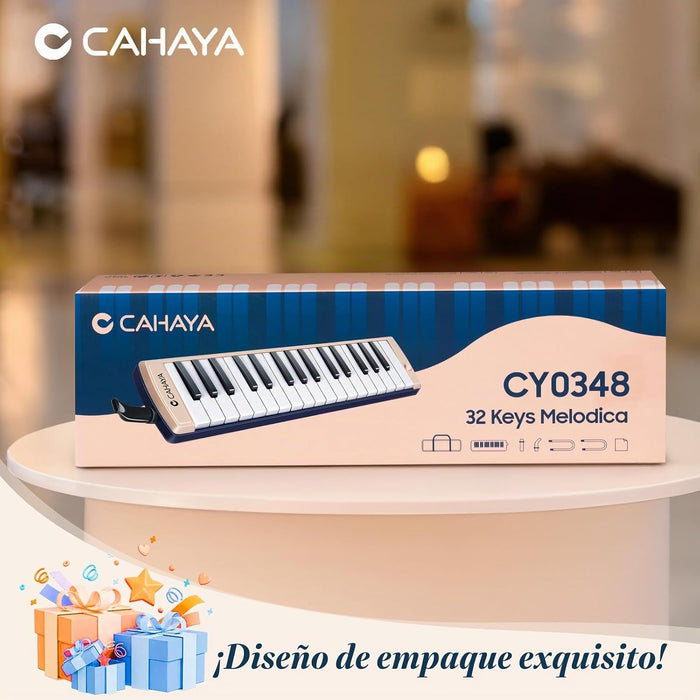 CAHAYA Teclado de piano melódico de 32 teclas con estuche para principiantes