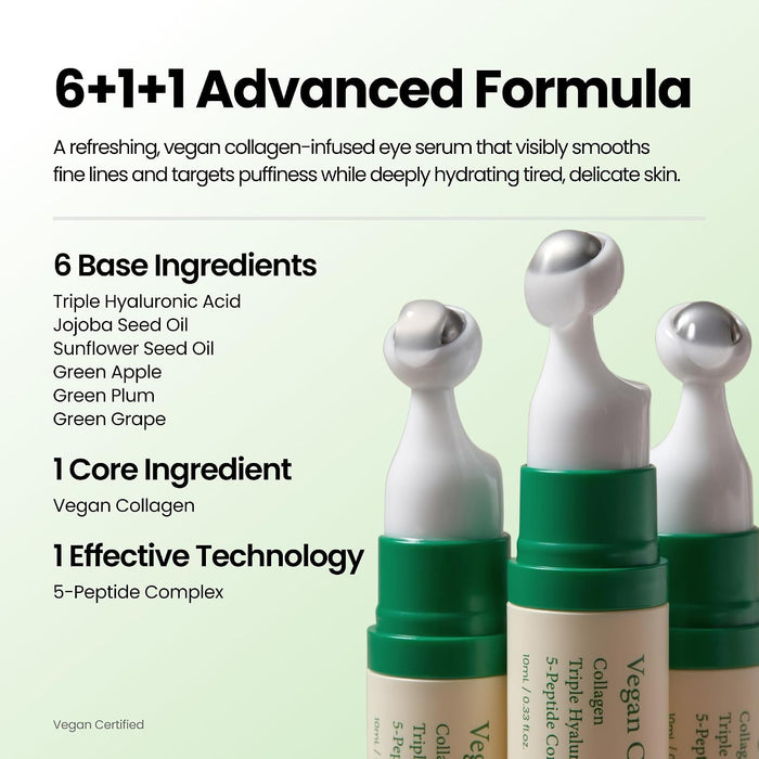 AXIS-Y Suero vegano de colágeno para ojos con 2% de niacinamida, péptidos
