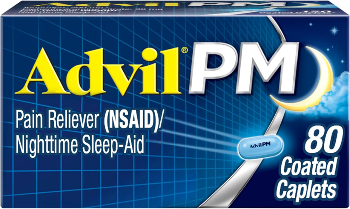 Advil Analgésico PM y ayuda para dormir nocturno, medicamento para el dolor