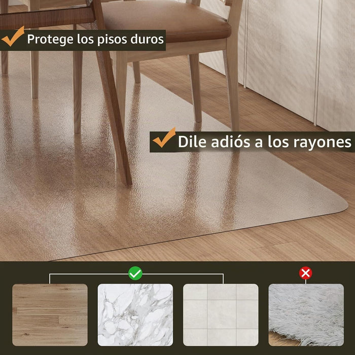 Tapete de plástico transparente para debajo de la mesa del comedor