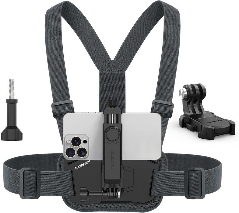 Soporte de pecho para teléfono móvil con arnés y correa para iPhone