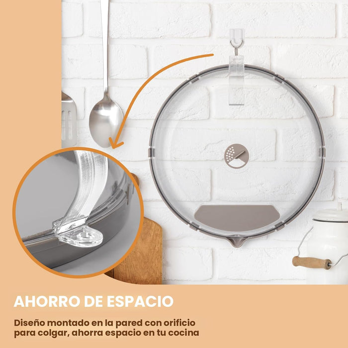 Tapa para microondas de 12 pulgadas con asa integrada