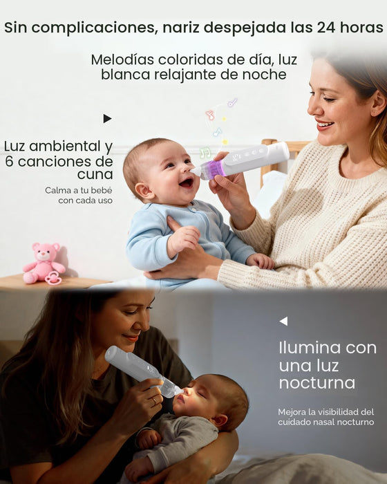 GROWNSY Aspirador Nasal para Bebé, 5 Niveles de Succión Mejorados