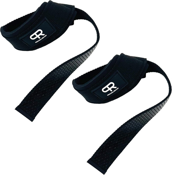Correas de levantamiento PR Personal Record Black Series de 23,5 pulgadas (par) - Negro Gris