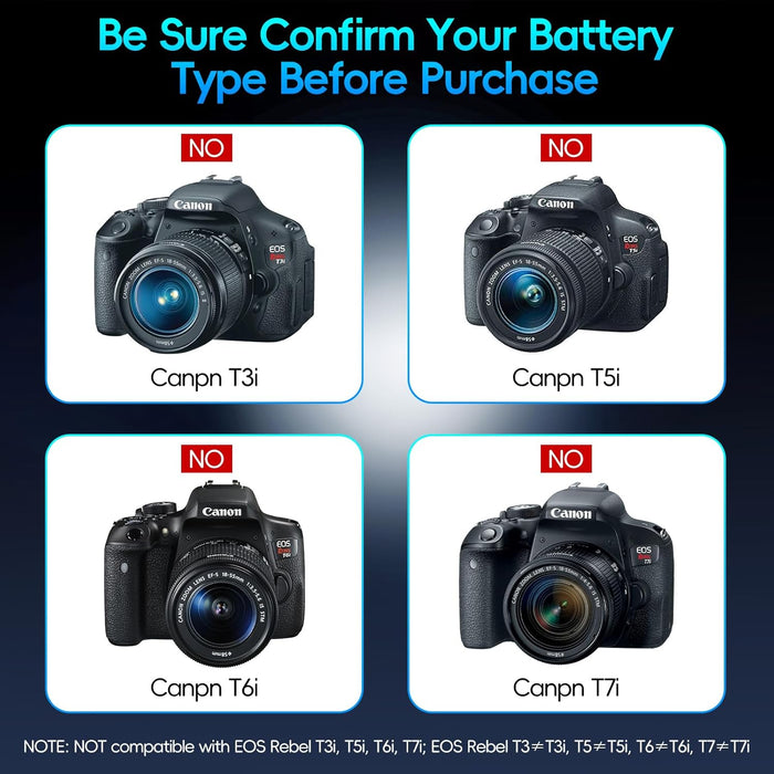 Paquete de 2 baterías LP-E10 Artman y cargador USB dual para cámaras digitales Canon EOS Rebel