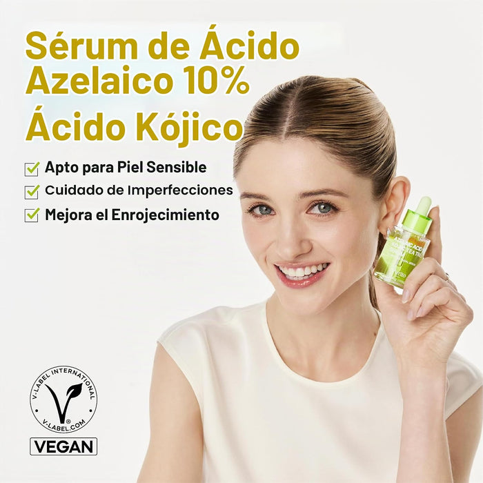 Sérum de ácido kójico al 10% con ácido azelaico de PURITO para piel sensible, 30 ml (1.01 fl.oz)