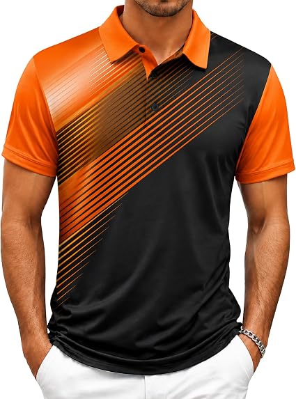 ZITY Camisa de golf para hombre, de manga corta, atlética, casual