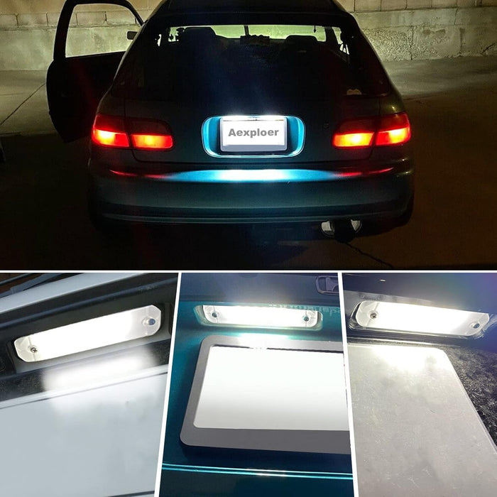 Luces LED de matrícula compatibles con Del Sol 1993-1997, para Civic Coupe 1996-2000, para Civic Hatchback 1992-1995, para Civic Sedan 1996-1998