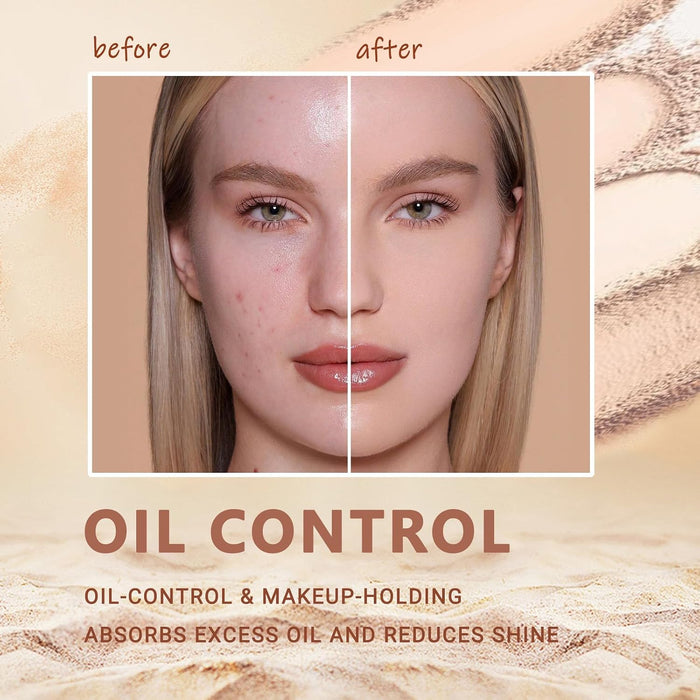 Polvos compactos para el rostro con control de aceite
