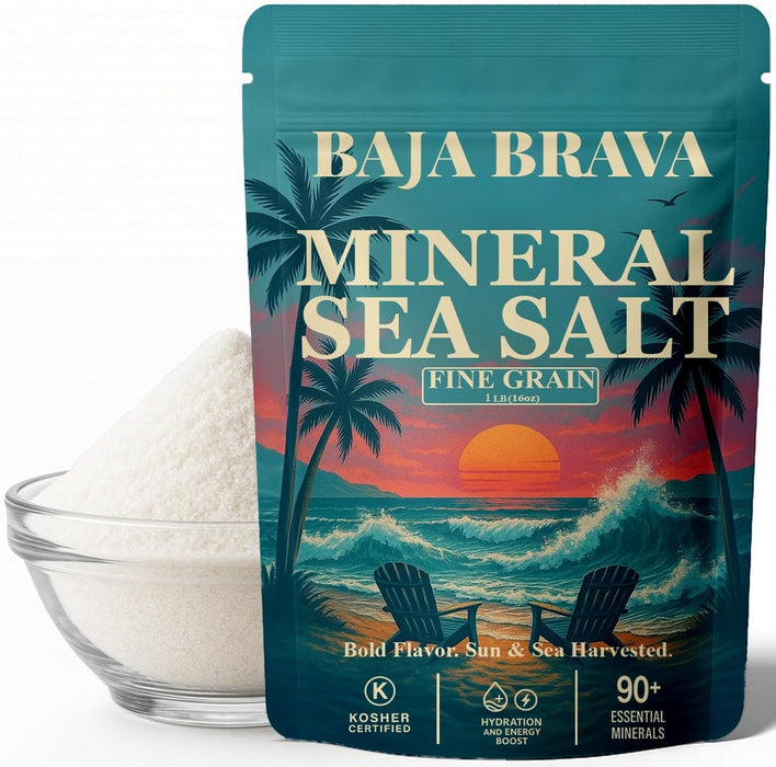 Sal marina mineral de grano fino de Baja California | Sin refinar, con más de 90 minerales orgánicos