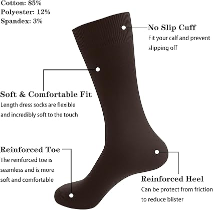 Calcetines de vestir para hombre 5 pares, para hombre