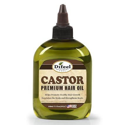 Aceite capilar de ricino natural premium Difeel de 200 ml (7.1 onzas) - Aceite de ricino