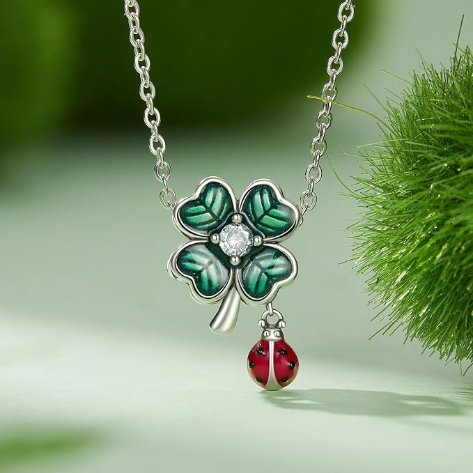Colgante de Trébol de cuatro hojas para pulseras y collares
