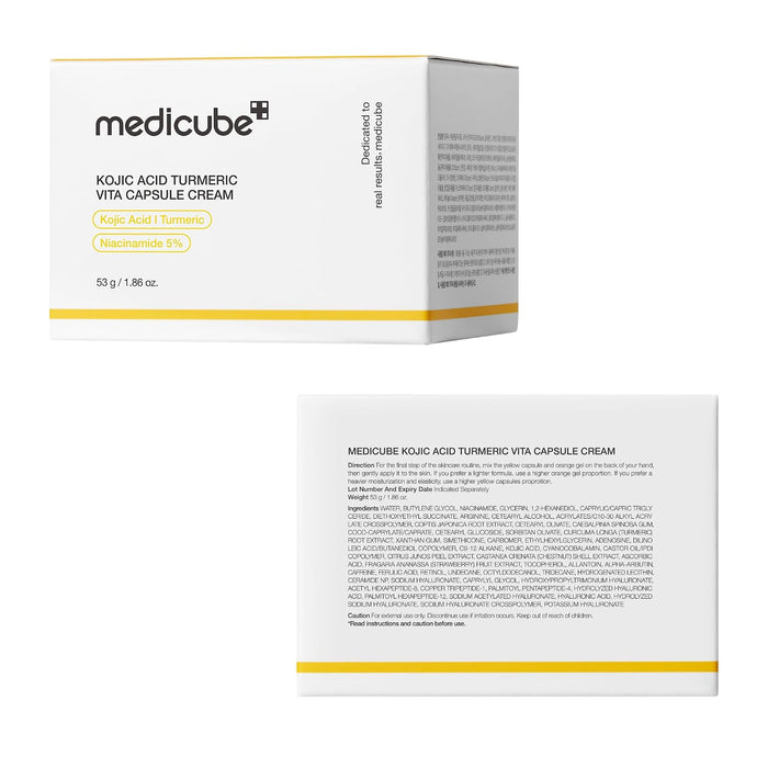 Medicube Crema cápsula con ácido kójico y cúrcuma para un tono desigual de piel, 53g