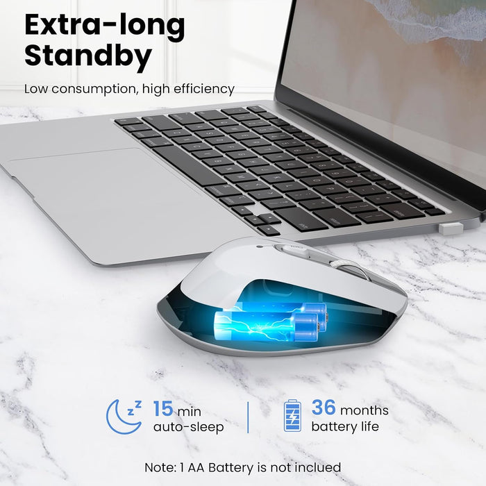 cimetech Mouse Inalámbrico 2.4 GHz con Receptor USB, 15M de Conexión