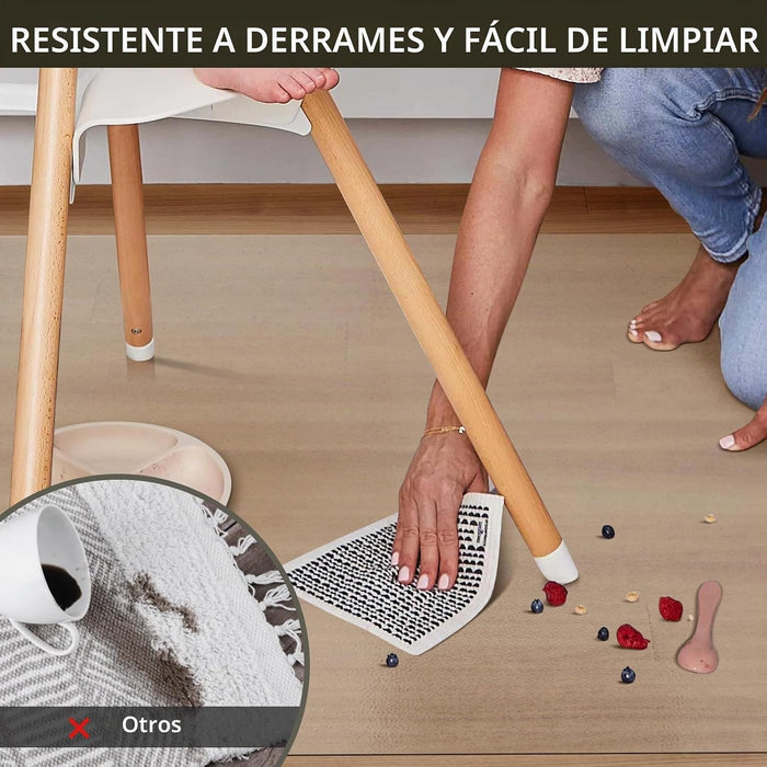 Tapete de plástico transparente para debajo de la mesa del comedor