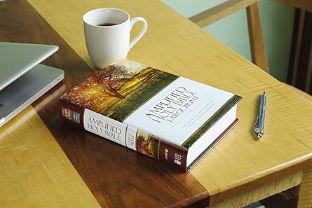 Biblia Santa Amplificada, letra grande, tapa dura : ‎ English