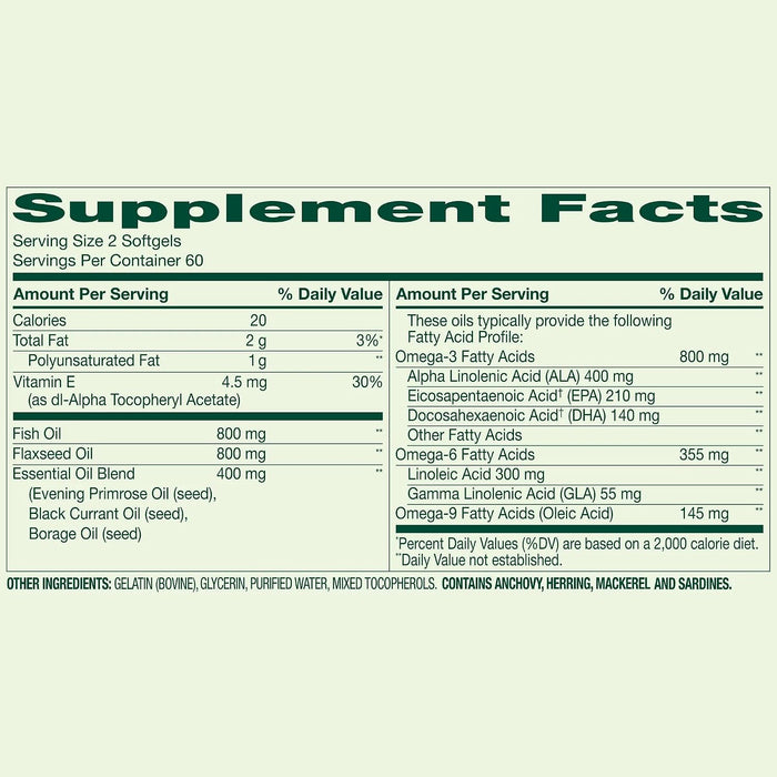 Suplemento para la salud del corazón Cápsulas blandas Spring Valley Triple Omega
