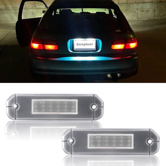 Luces LED de matrícula compatibles con Del Sol 1993-1997, para Civic Coupe 1996-2000, para Civic Hatchback 1992-1995, para Civic Sedan 1996-1998