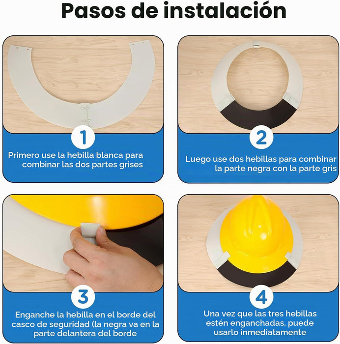 Parasol para casco Lenporl compatible con el accesorio de ala completa V-Gard estándarg