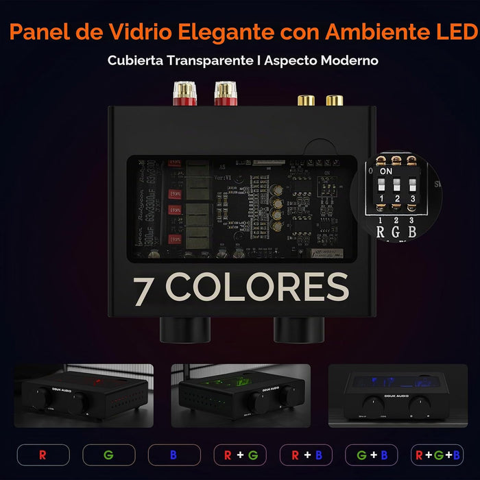 Douk Audio A5 Amplificador Estéreo de 2 Canales TPA3255, 300 Vatios x2 de alta fidelidad Clase D
