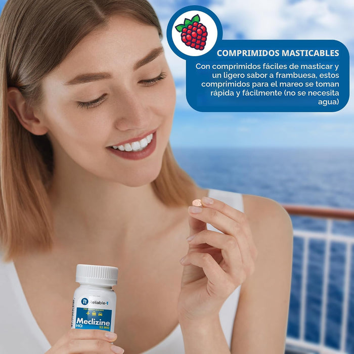 Reliable-1 Laboratories Meclizine HCL 25mg 100 Comprimidos (1 Botella)