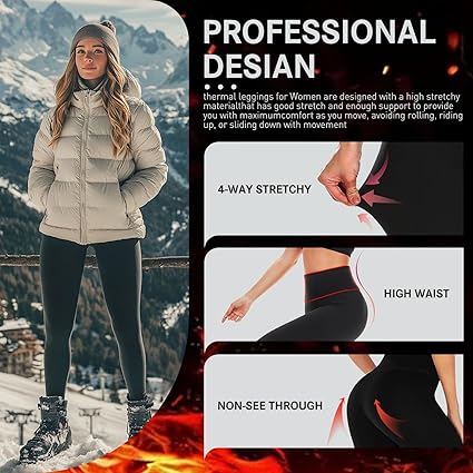 Hi Clasmix - Leggings con forro polar para mujer