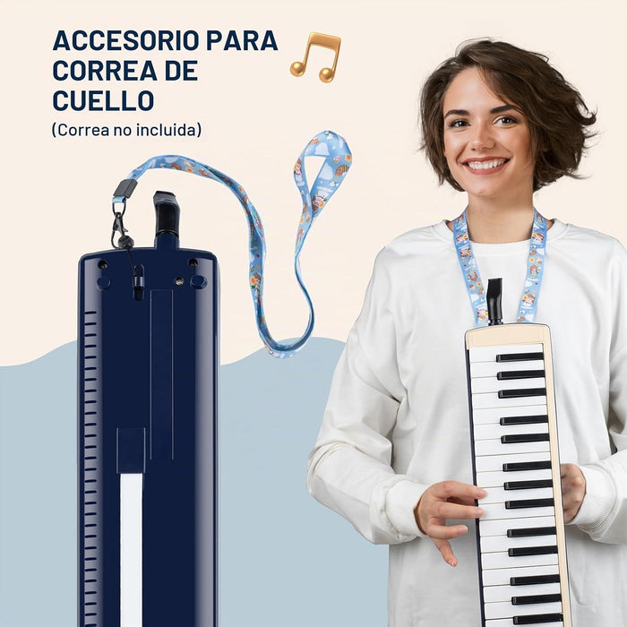 CAHAYA Teclado de piano melódico de 32 teclas con estuche para principiantes