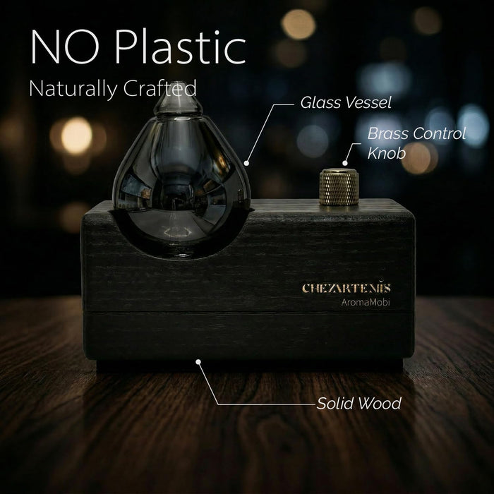 Difusor de aceite sin agua de obsidiana negra