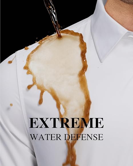 Alimens & Gentle Camisa de vestir para hombre, ajuste regular, elástica