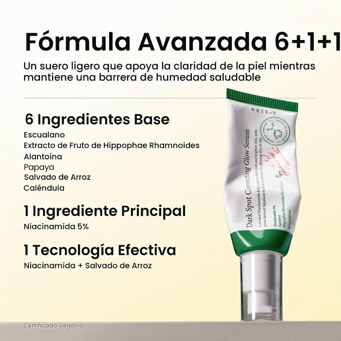 AXIS-Y Suero corrector de manchas oscuras – 5% niacinamida removedor de manchas oscuras para la cara
