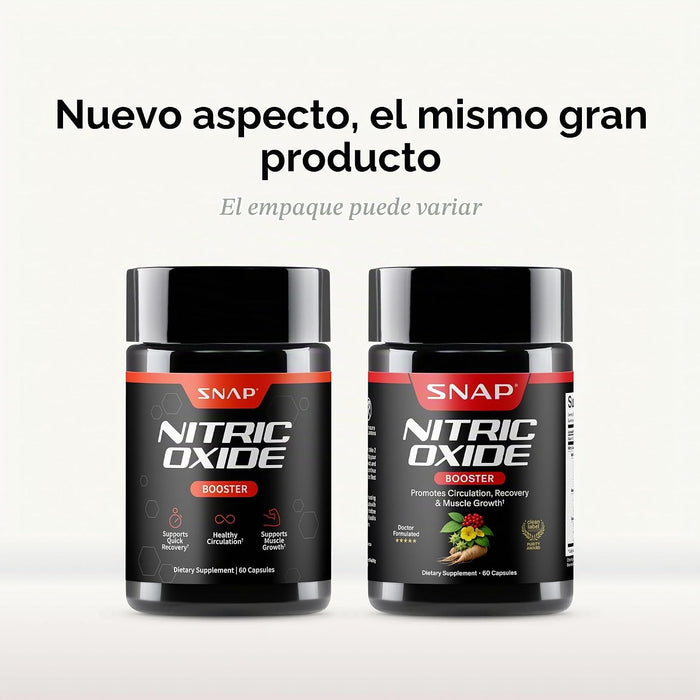 Snap Supplemento para aumentar la producción de óxido nítrico, 60 cápsulas veganas