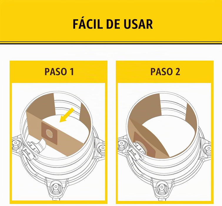 Stanley Bolsas de filtro desechables de 5 a 8 galones para aspiradoras de líquidos y sólidos (paquete de 3)