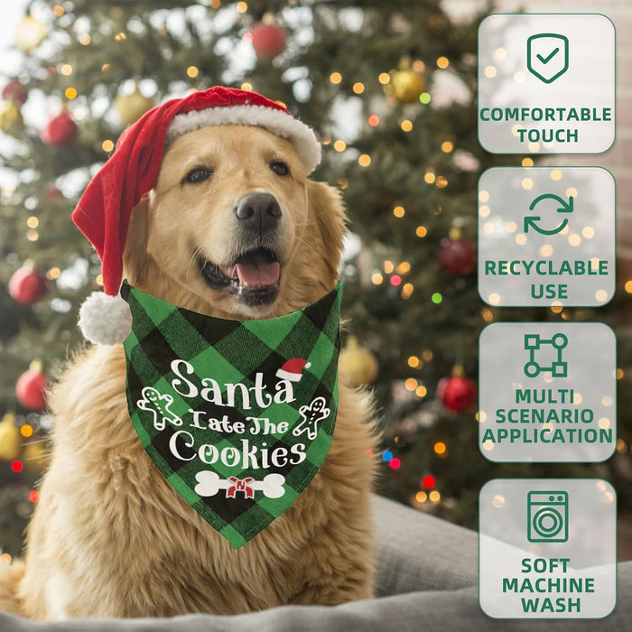 Paquete de 4 bandanas clásicas de Navidad para perros